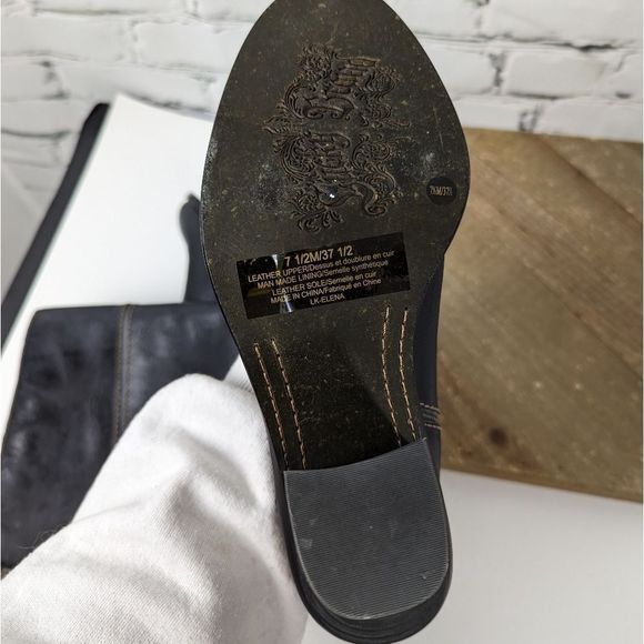 Lucky brand boots Elena black leather high boots size 7.5 - Picture 6 of 6